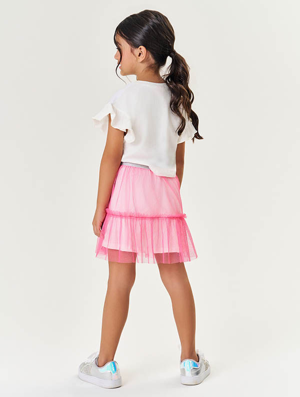 CONJ BLUSA E SAIA/SHORTS NATURAL/RS CONFETE