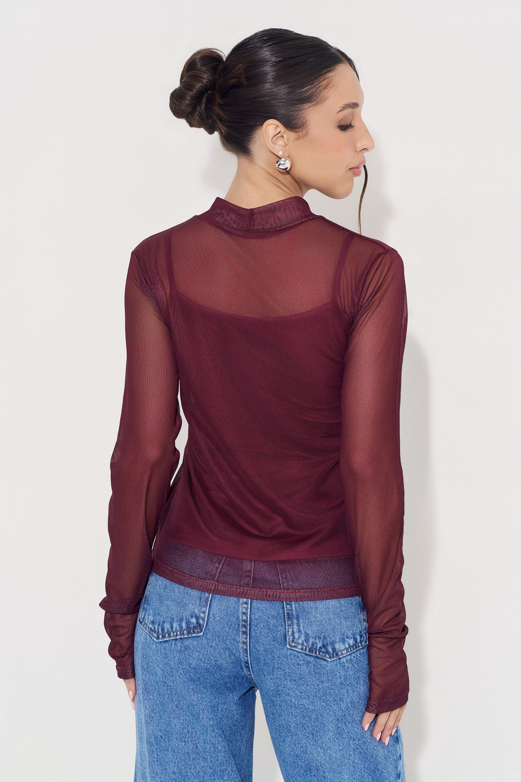 Blusa em Tule Flávia Bordô Blusa em Tule Flávia Bordô