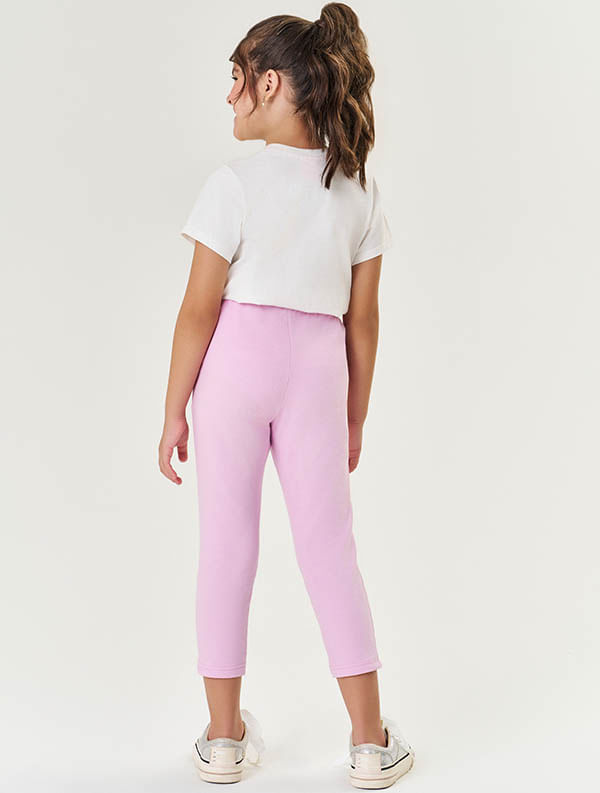 Calça Infantil Menina Com Laço Lilás Mundo Cinti Calça Infantil Menina Com Laço Lilás Mundo Cinti