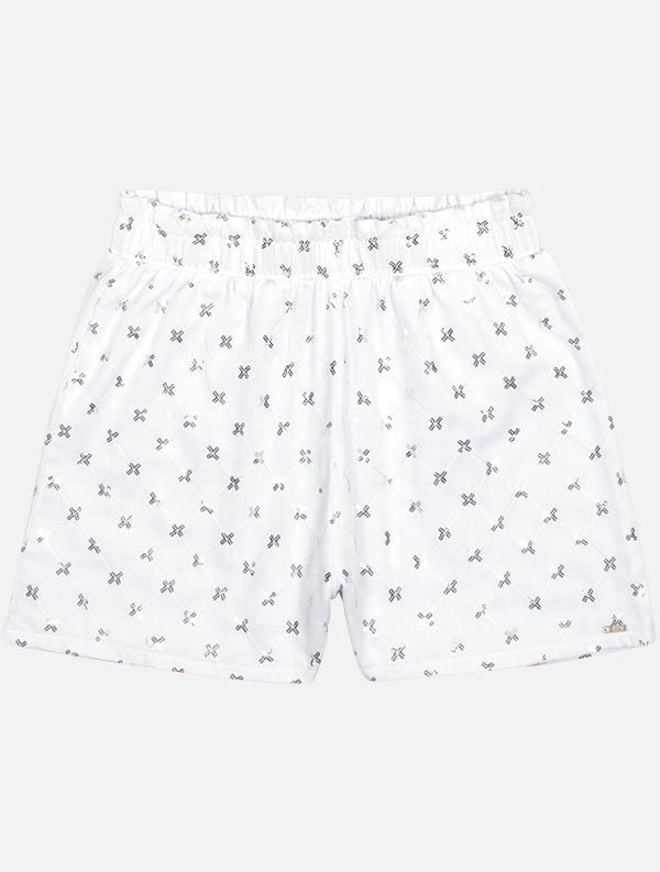 CONJ BLUSA E SHORTS BRANCO/BRANCO