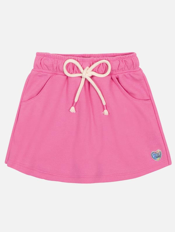 Conjunto Infantil Menina Blusa E Short-Saia Tutti-Frutti Rosa Mundo Cinti