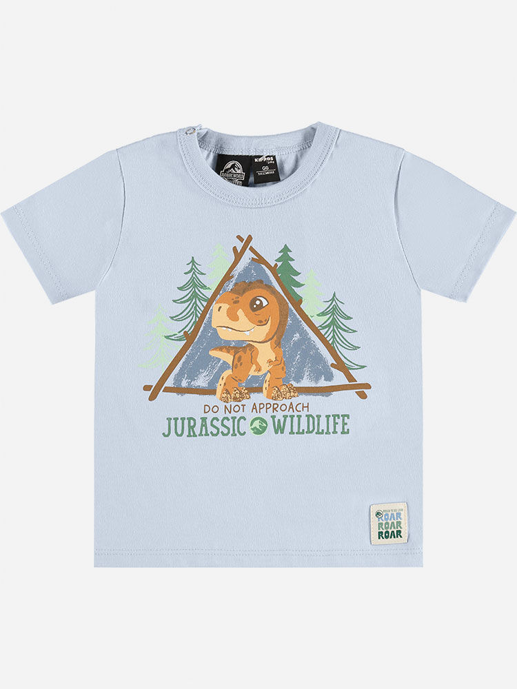 Camiseta Bebê Menino T-Rex Jurassic World Mist Camiseta Bebê Menino T-Rex Jurassic World Mist