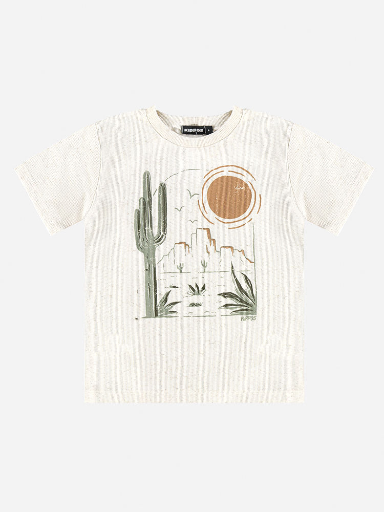 Conjunto Menino Camiseta Deserto e Bermuda Musgo