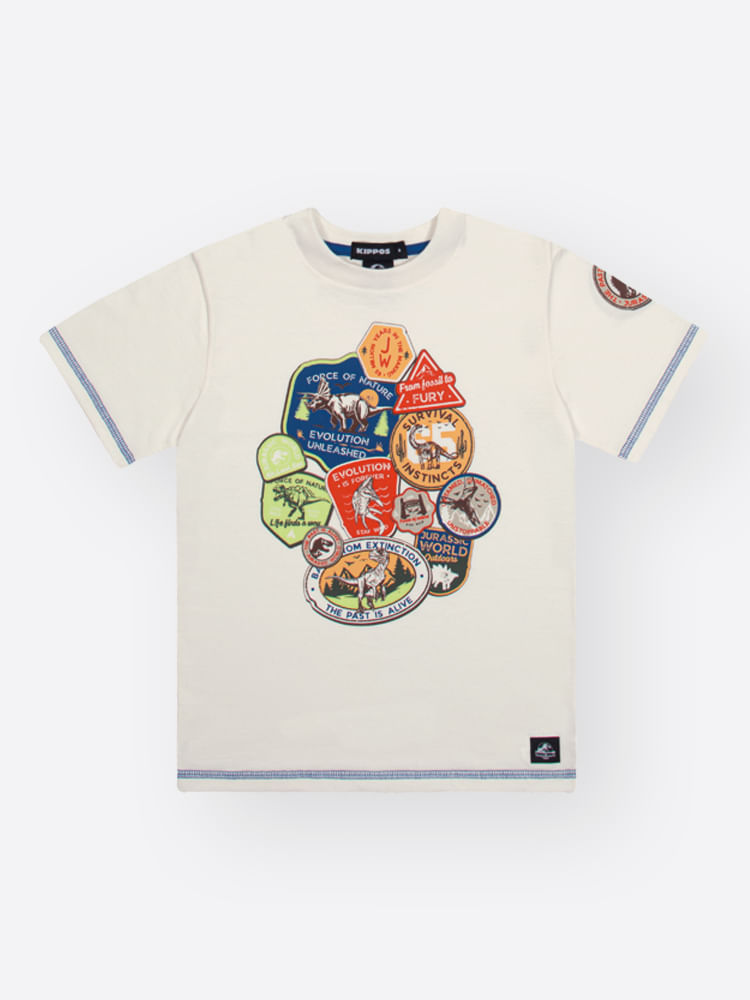 Camiseta Menino Jurassic World Patchwork Kippos