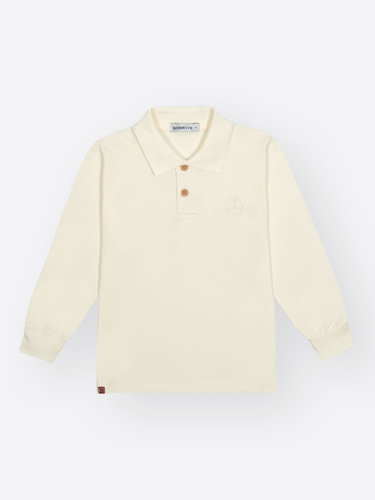 CAMISA POLO MANGA LONGA NATURAL