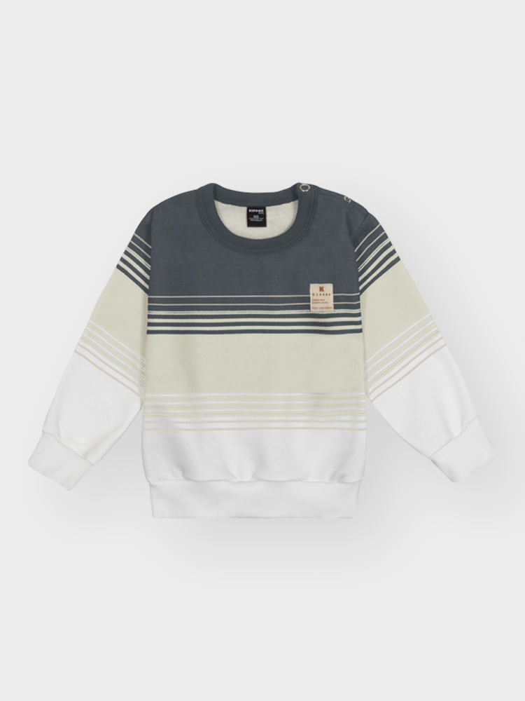Conjunto Infantil Moletom com Listras – Look de Inverno Quentinho e Confortável
