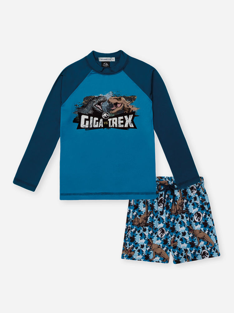 Conjunto Infantil UV Jurassic World Giga T-Rex Royal