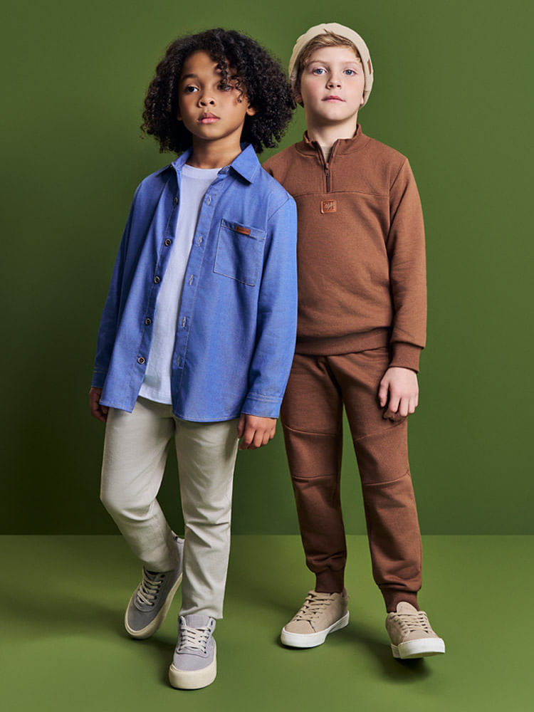 Conjunto Infantil Moletom Felpado Básico – Look de Inverno Quentinho e Confortável para o Dia a Dia