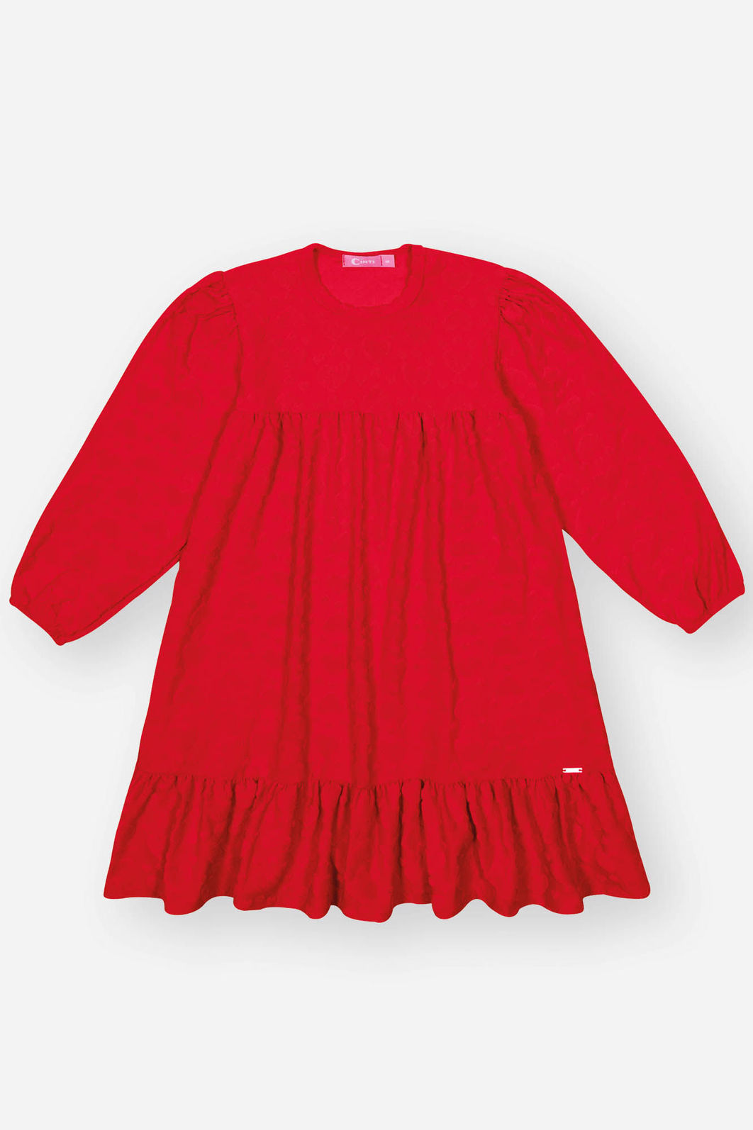 Vestido Infantil Menina Corações Vermelho Mundo Cinti