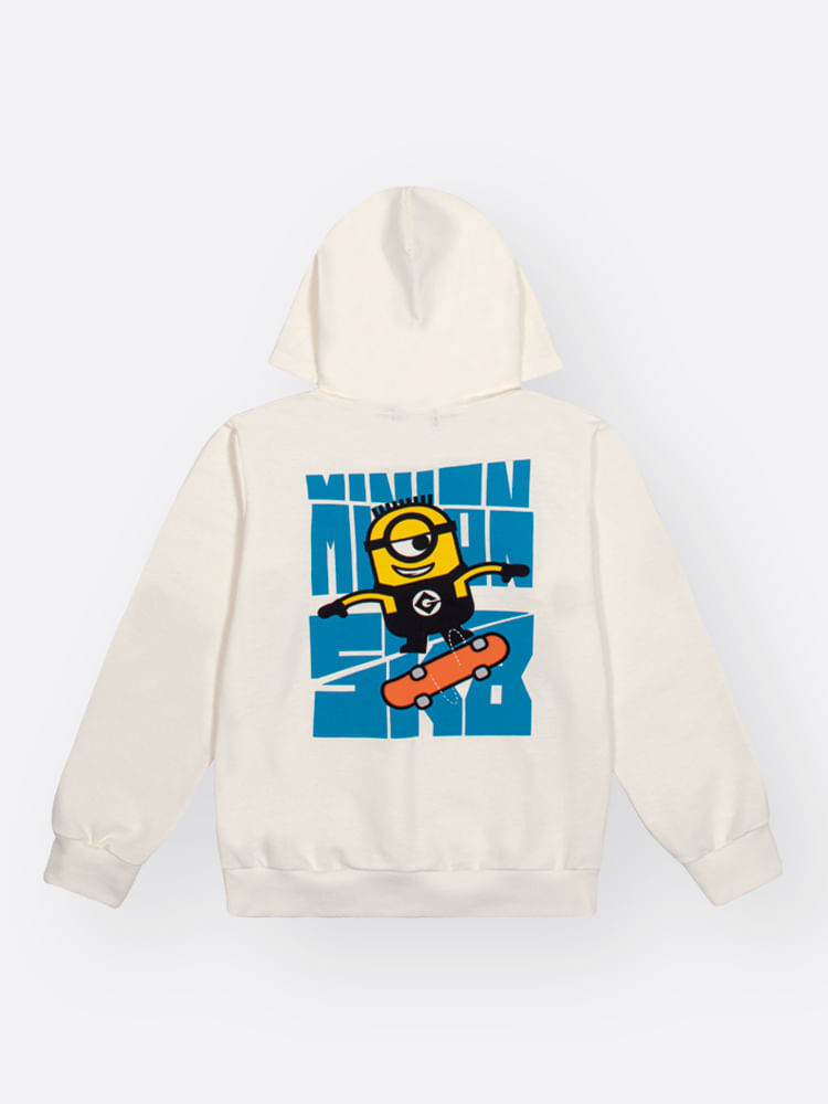 Blusão Minions Felpado Infantil Menino Skater Stuart Kippos