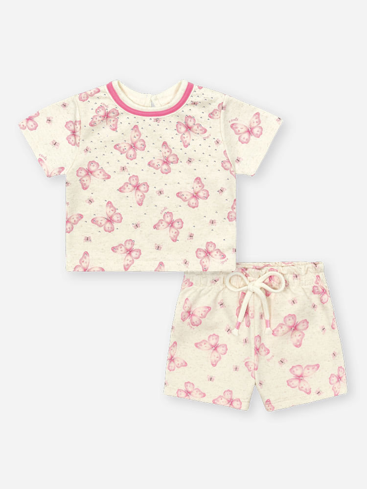 CONJ BLUSA E SHORTS OFF WHITE/OFF WHITE