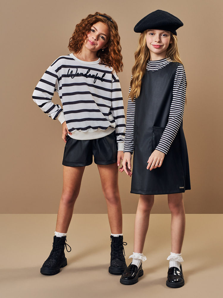 Conjunto Listrado Infantil Menina Wonderful Beli.me