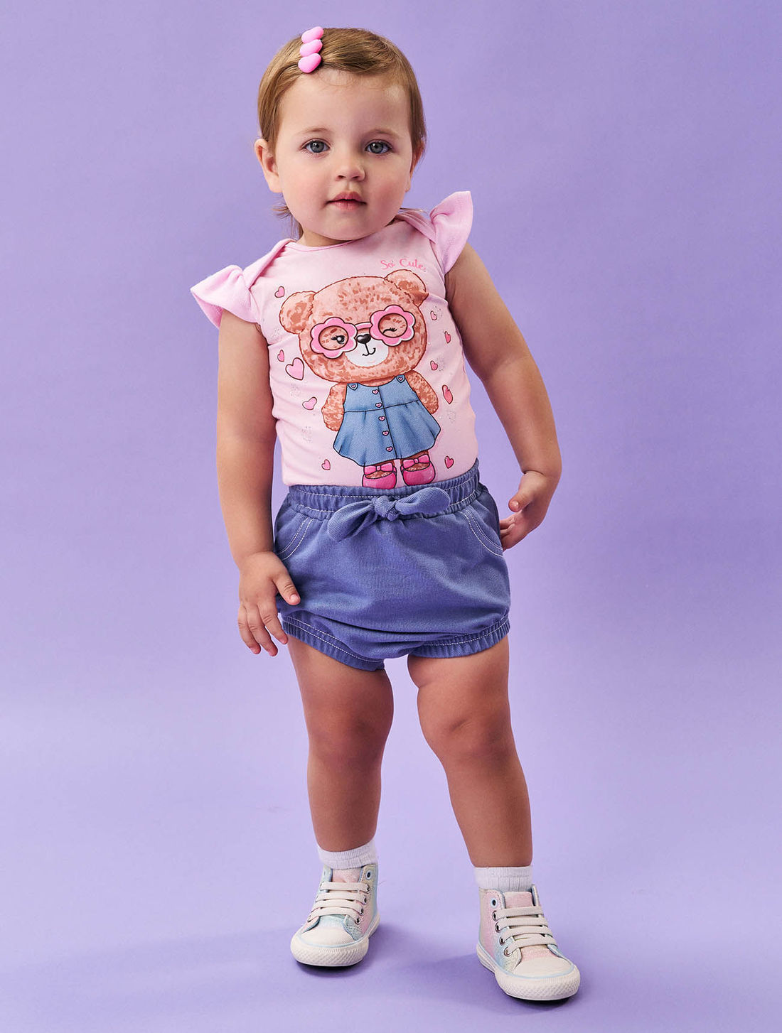 CONJ BODY E SHORTS NATURAL/AZ JEANS ESC