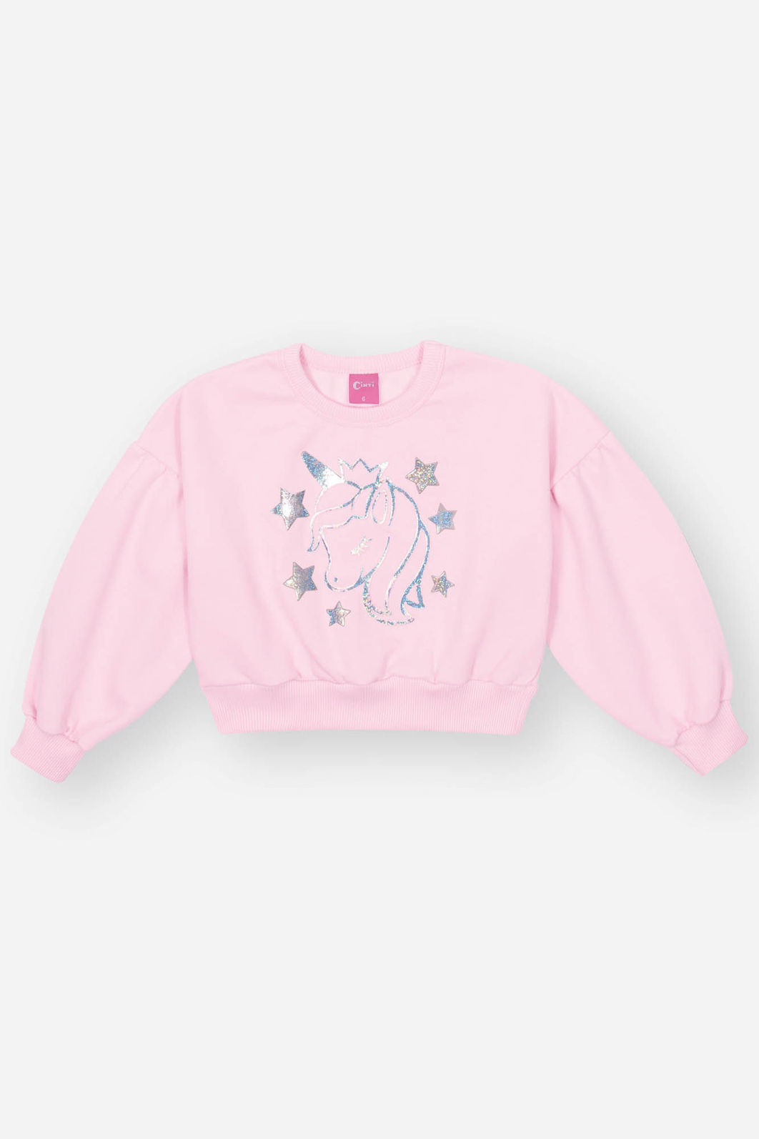 Conjunto Infantil Menina Blusão E Saia-Short Holográfico Rosa Mundo Cinti