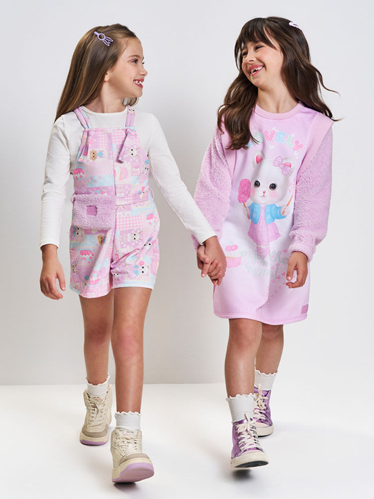 Conjunto Menina Coelha Patchwork Mundo Cinti