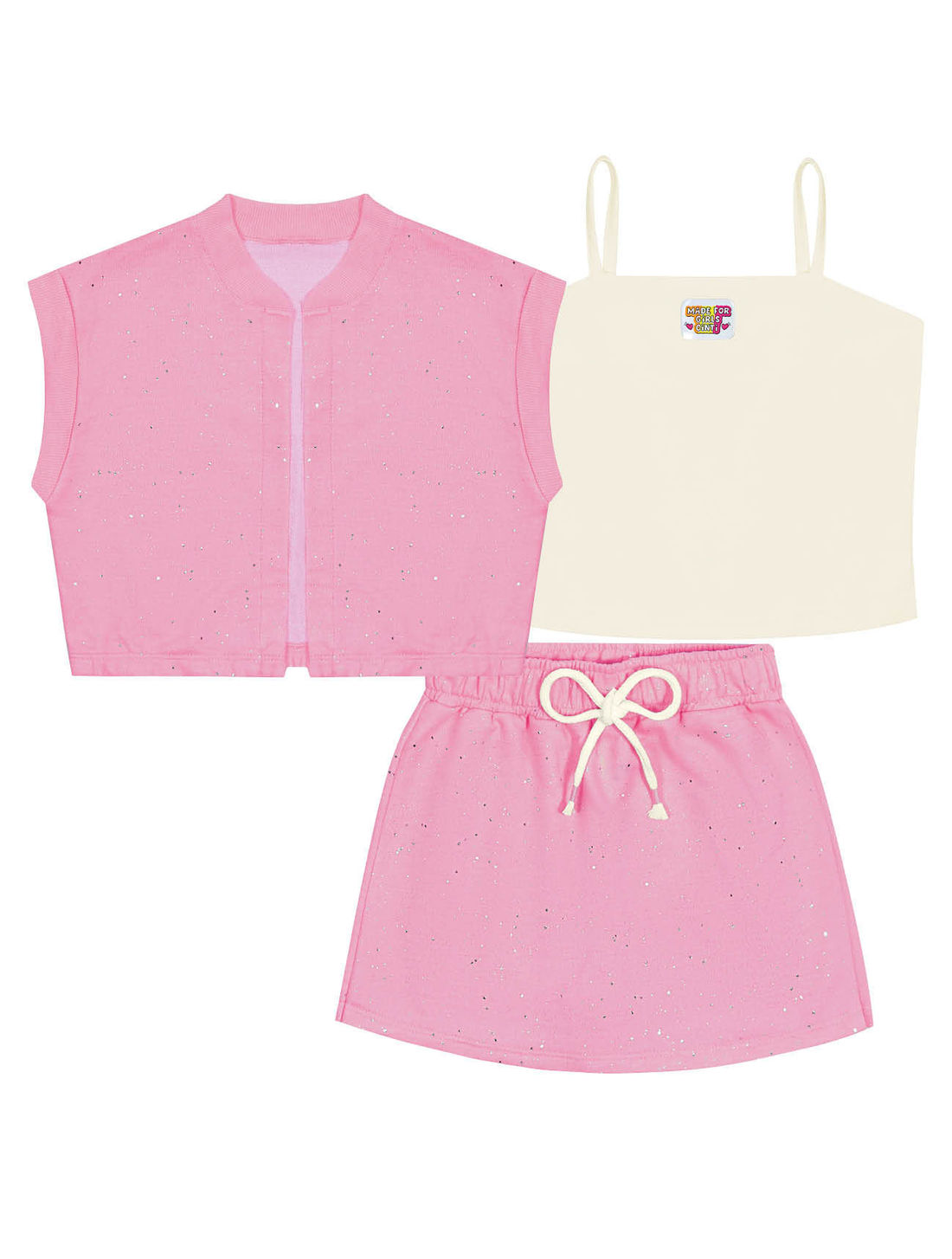 CONJ BLUSA,SHORTS/SAIA, COLETE NAT/RS BARBI/RA BARB
