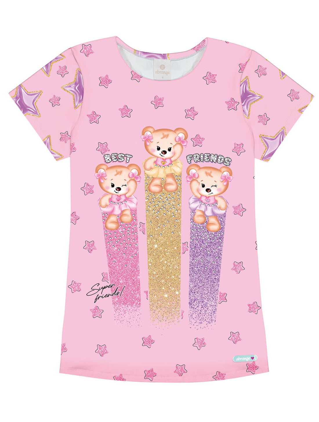Vestido Urso Rosa Abrange Vestido Urso Rosa Abrange