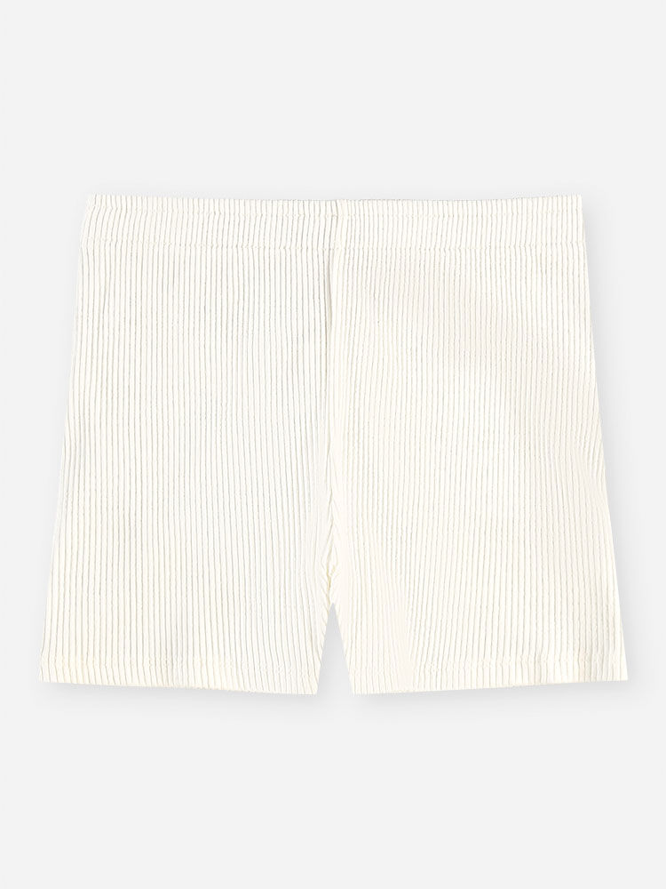 Short Infantil Menina em Canelado Glow Básico Natural