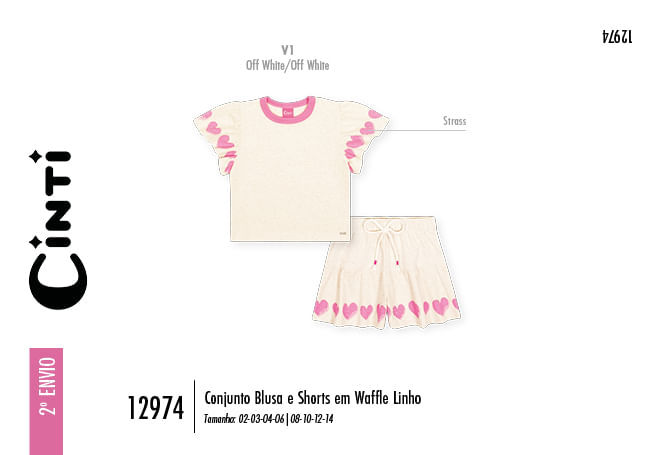 Conjunto Infantil Menina Corações Mundo Cinti