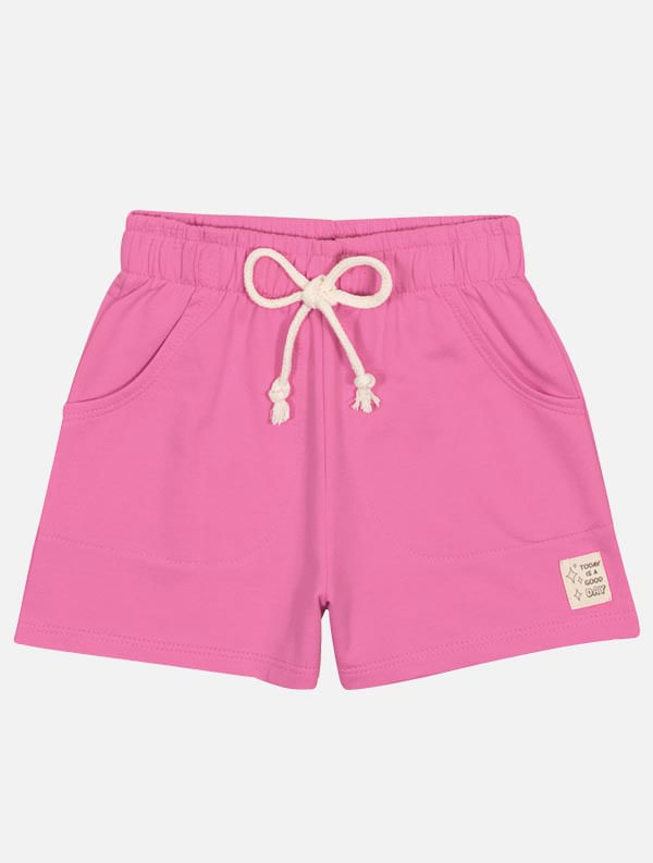 Short Infantil Menina Básico Rosa Mundo Cinti