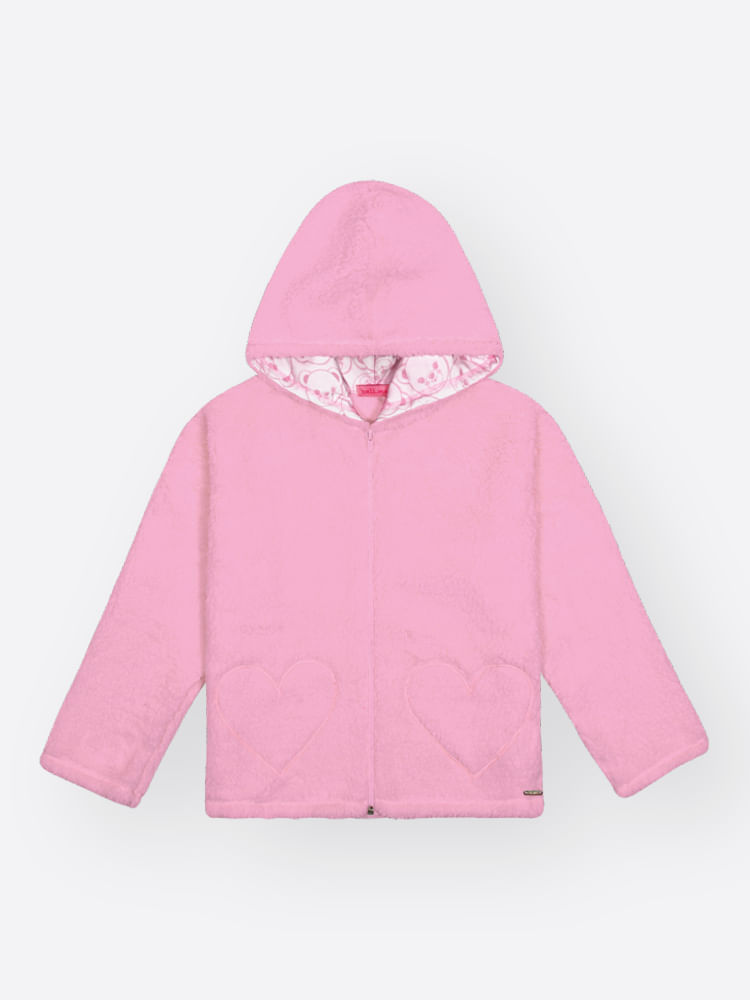 Jaqueta Infantil Menina Coração Bordado Beli.me