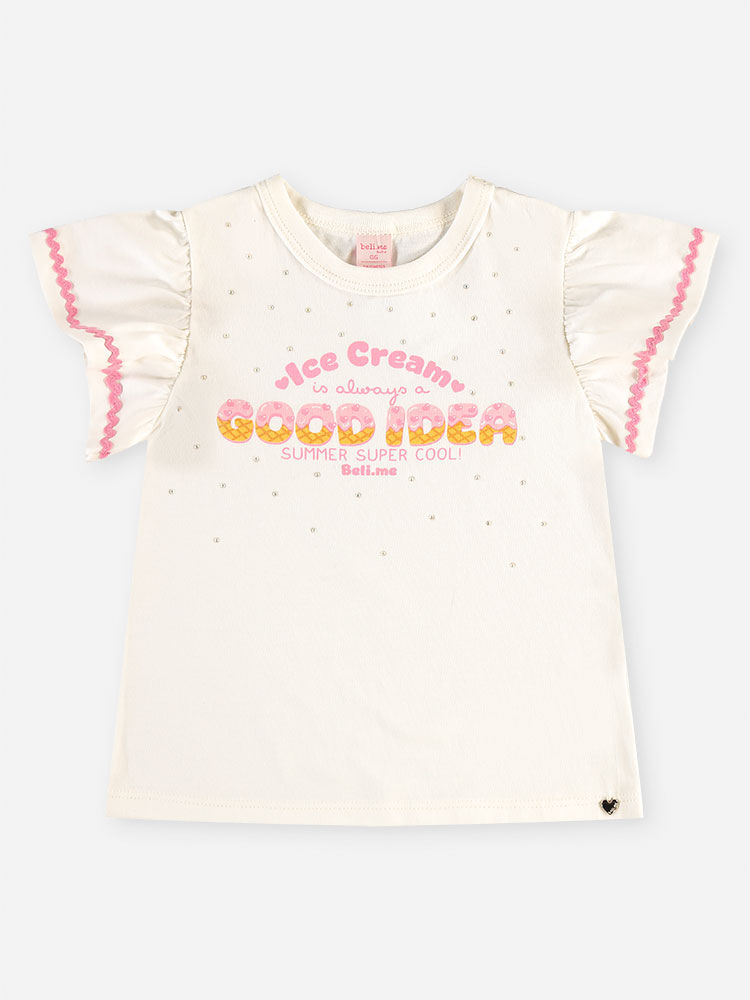 Conjunto Bebê Good Vibes com Blusa Alongada e Ciclista