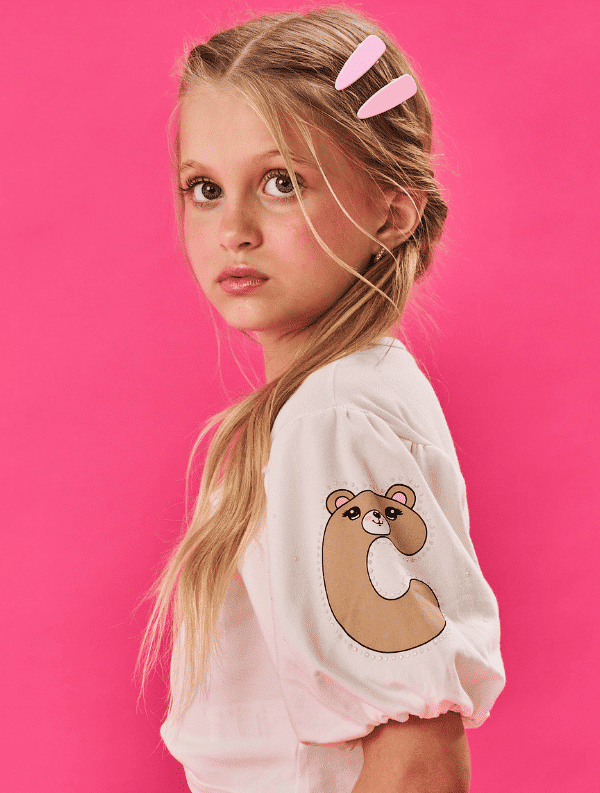 Conjunto Infantil Menina Blusa Cropped E Short-Saia Natural E Bege Cinti Conjunto Infantil Menina Blusa Cropped E Short-Saia Natural E Bege Cinti