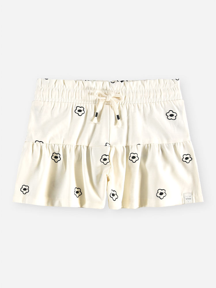 Conjunto Infantil Jardim de Luz com Blusa Strass e Short Floral