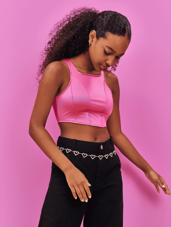Corset Teen Feminino Pink Dway