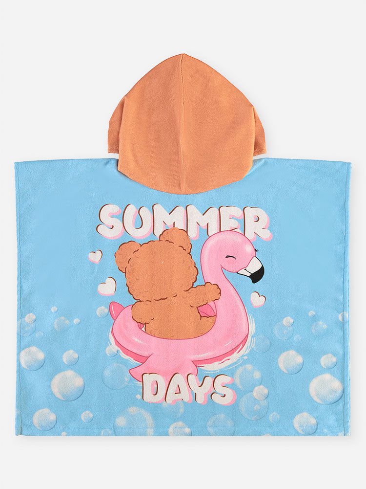 Toalha de Praia Infantil com Capuz Ursinho Summer Days