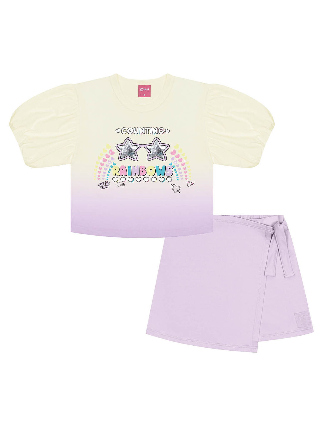 CONJ BLUSA E SHORTS/SAIA NATURAL/LL BRUMA