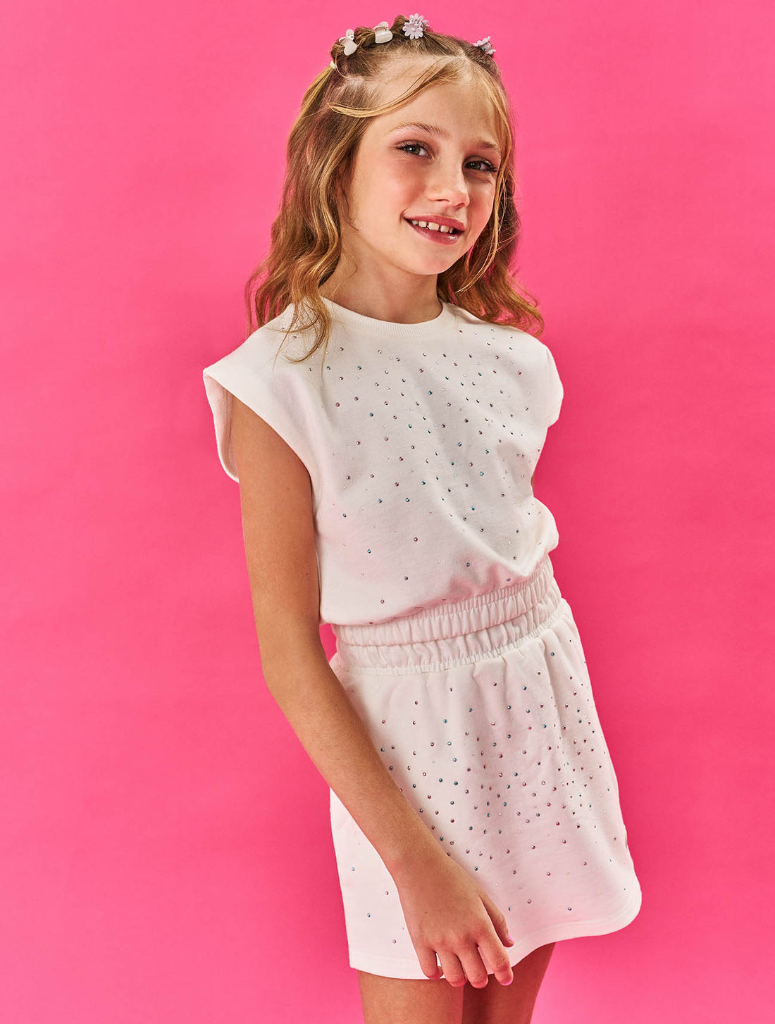 CONJ BLUSA E SHORTS/SAIA NATURAL/NATURAL
