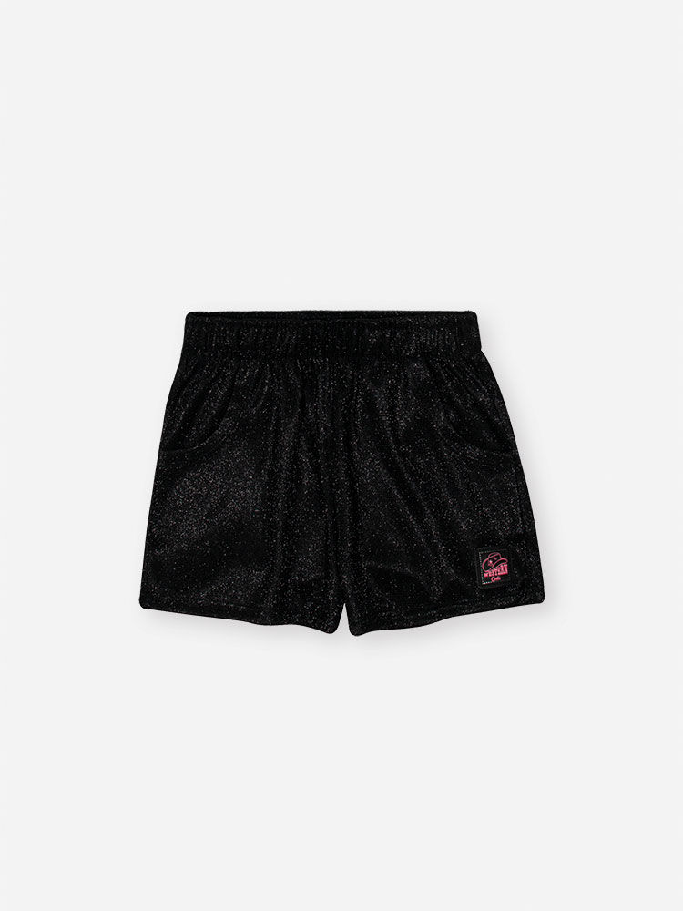 Conjunto Infantil com Blusa Boxy Boiadeira e Shorts em Malha Glow – Look Menina Verão com Glitter NATURAL/PRETO