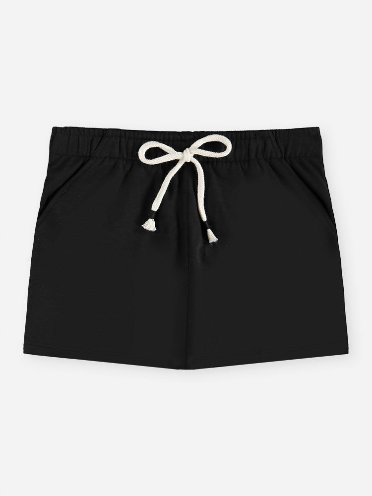 Conjunto Infantil Menina Regata Cropped e Short-Saia com Linho Preto