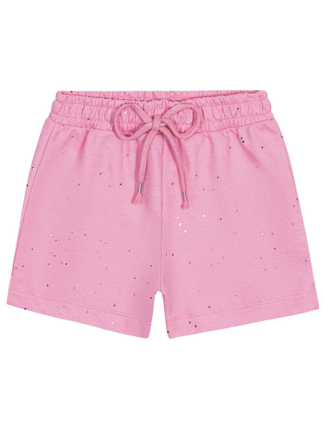 Conjunto Infantil Menina Blusa Boxy E Short Glitter Rosa Cinti