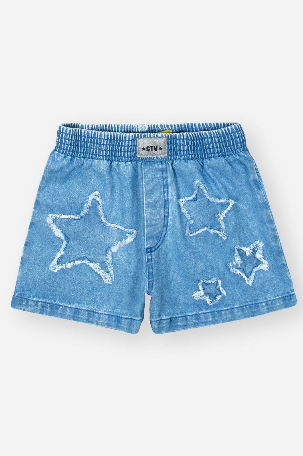 Short Infantil Menina Estrelas Jeans CTV