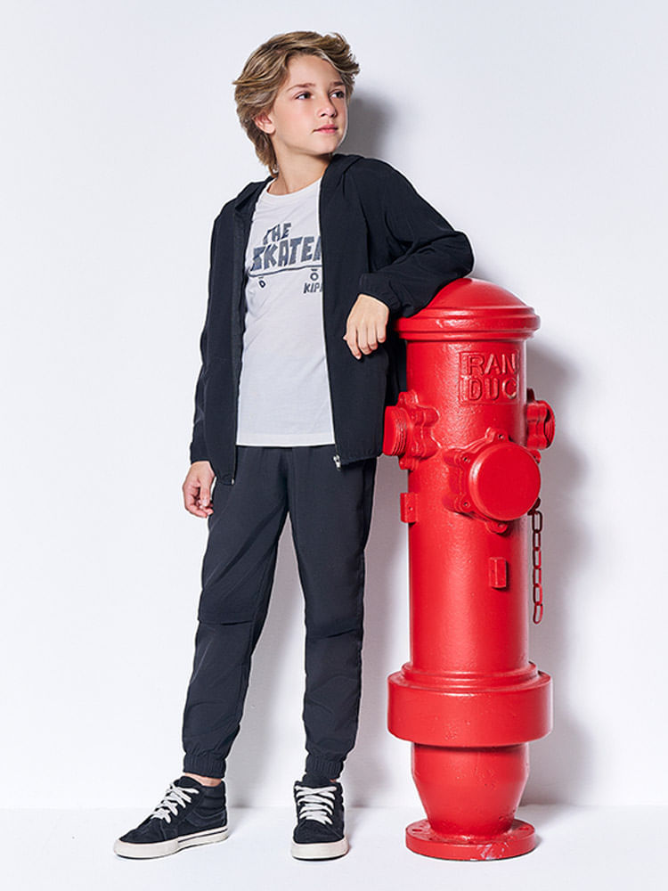 Jaqueta com Capuz Infantil Menino Flex Tech Kippos
