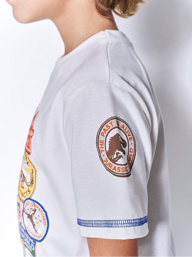 Camiseta Menino Jurassic World Patchwork Kippos