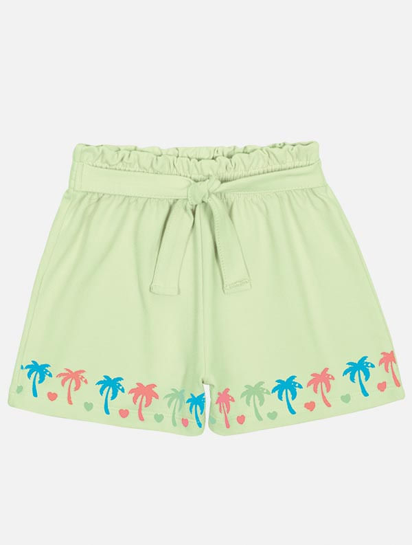 CONJ BLUSA E SHORTS NATURAL/VD PARADISE