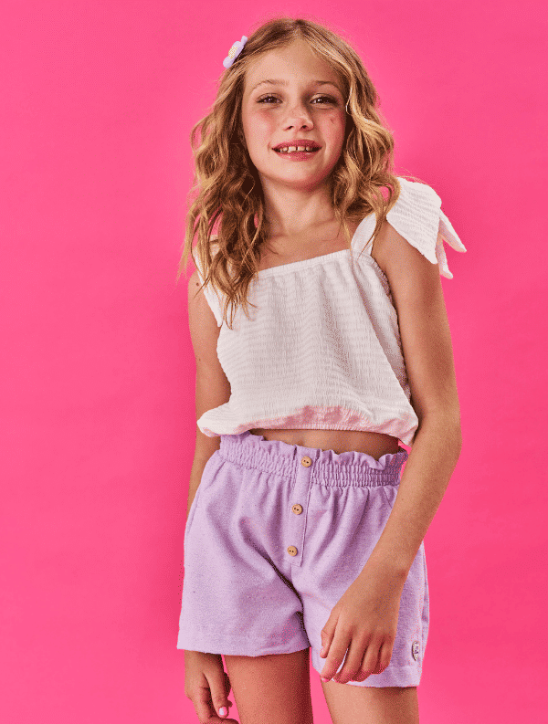 CONJ BLUSA E SHORTS NATURAL/LL BRUMA