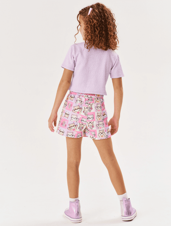 CONJ BLUSA E SHORTS/SAIA LL BRUMA/RS IOGURTE