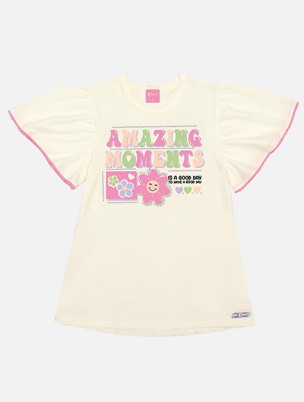 CONJ BLUSA E CICLISTA NATURAL/LJ NEON