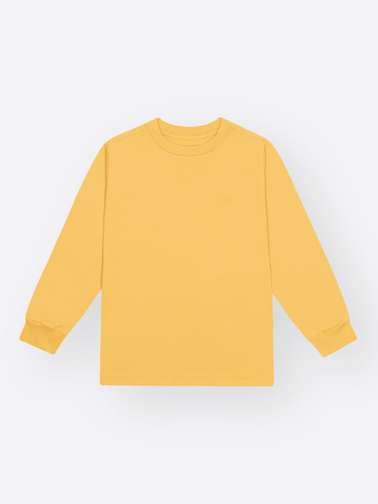 Camiseta Infantil Manga Longa em Meia Malha – Peça Básica para Looks de Inverno Confortáveis