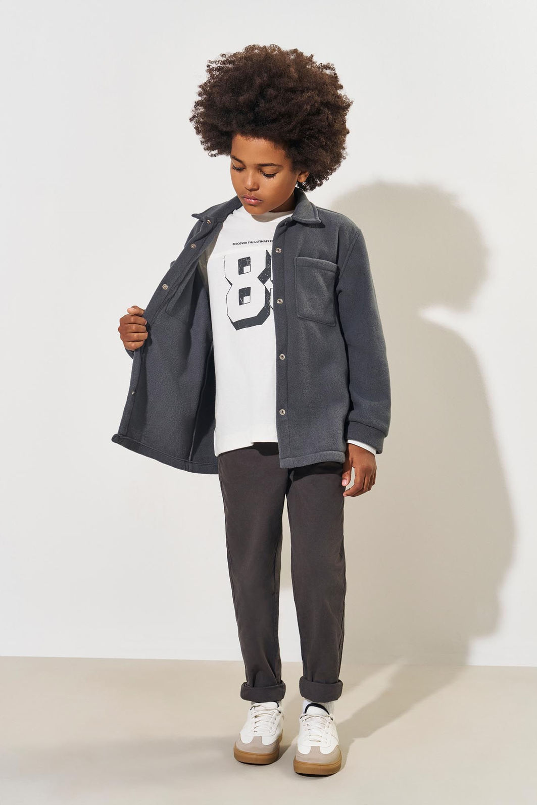 Jaqueta Infantil Menino Oversized Soft Chumbo CTV