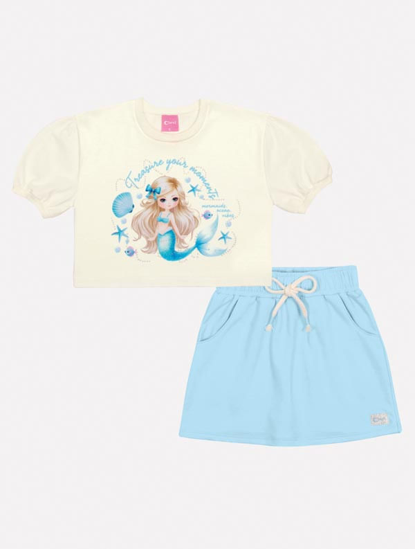 CONJ BLUSA E SHORTS/SAIA NATURAL/AZ AURA