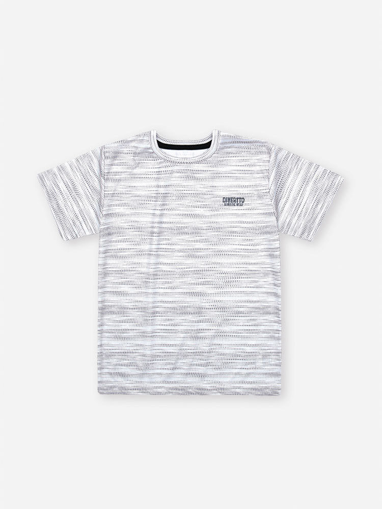 Conjunto Infantil Sportwear Refletivo com Camiseta Dry Sport e Bermuda em Nylon Techno Touch BRANCO/PRETO