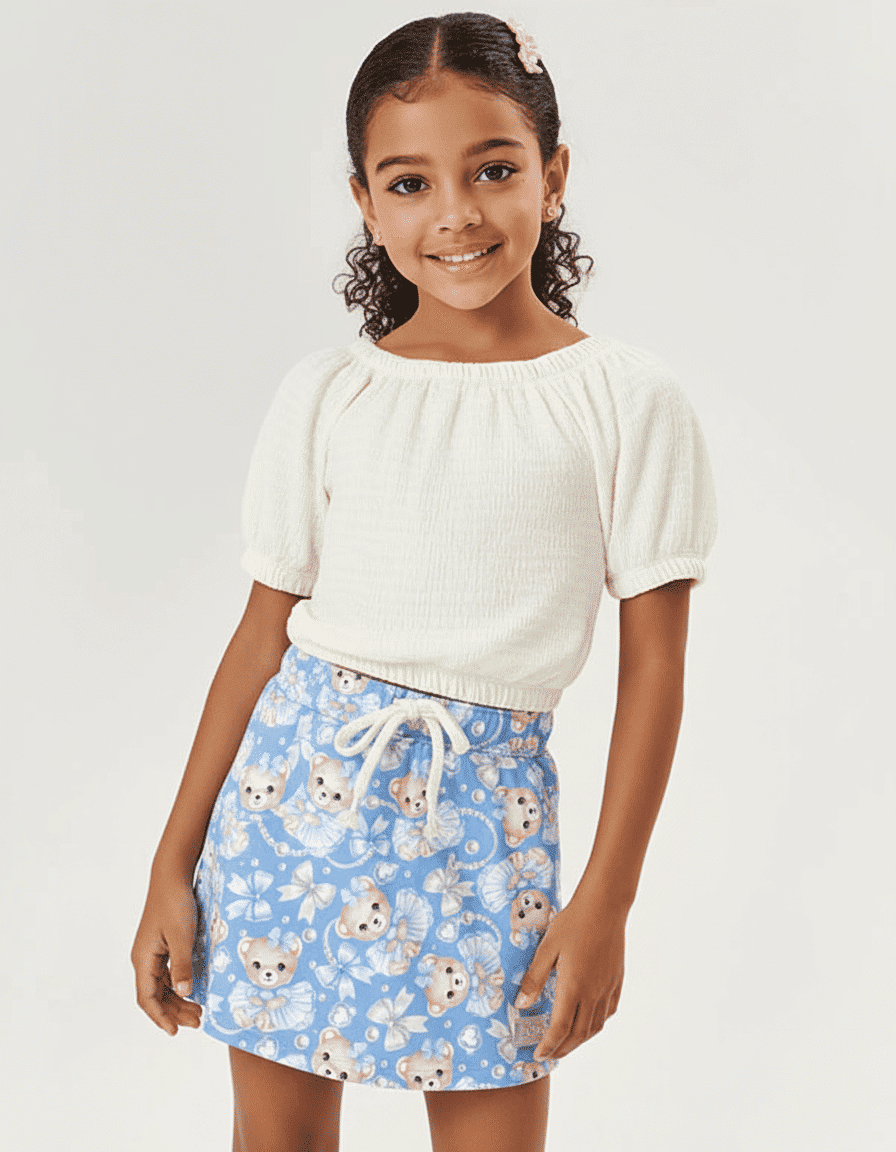 CONJ BLUSA E SHORTS/SAIA NATURAL/AZ PROVENCE