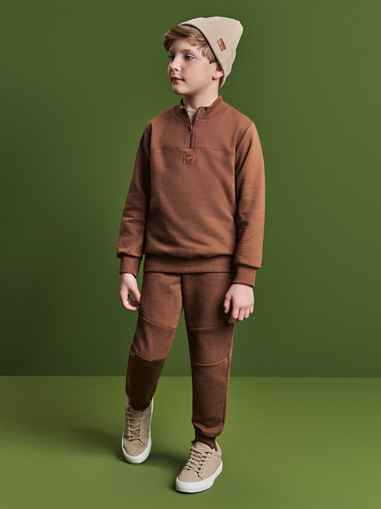 Conjunto Infantil Moletom Felpado Básico – Look de Inverno Quentinho e Confortável para o Dia a Dia