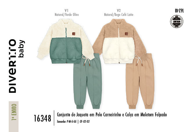 Conjunto Bebê Menino Teddy Bicolor Divertto