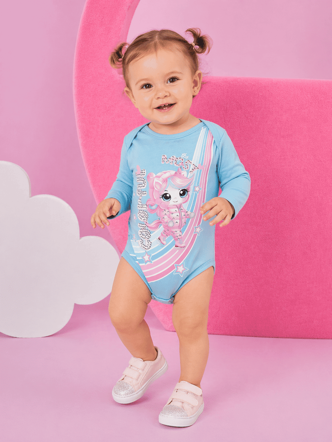 Body Bebê Menina Most Colorful Mundo Cinti